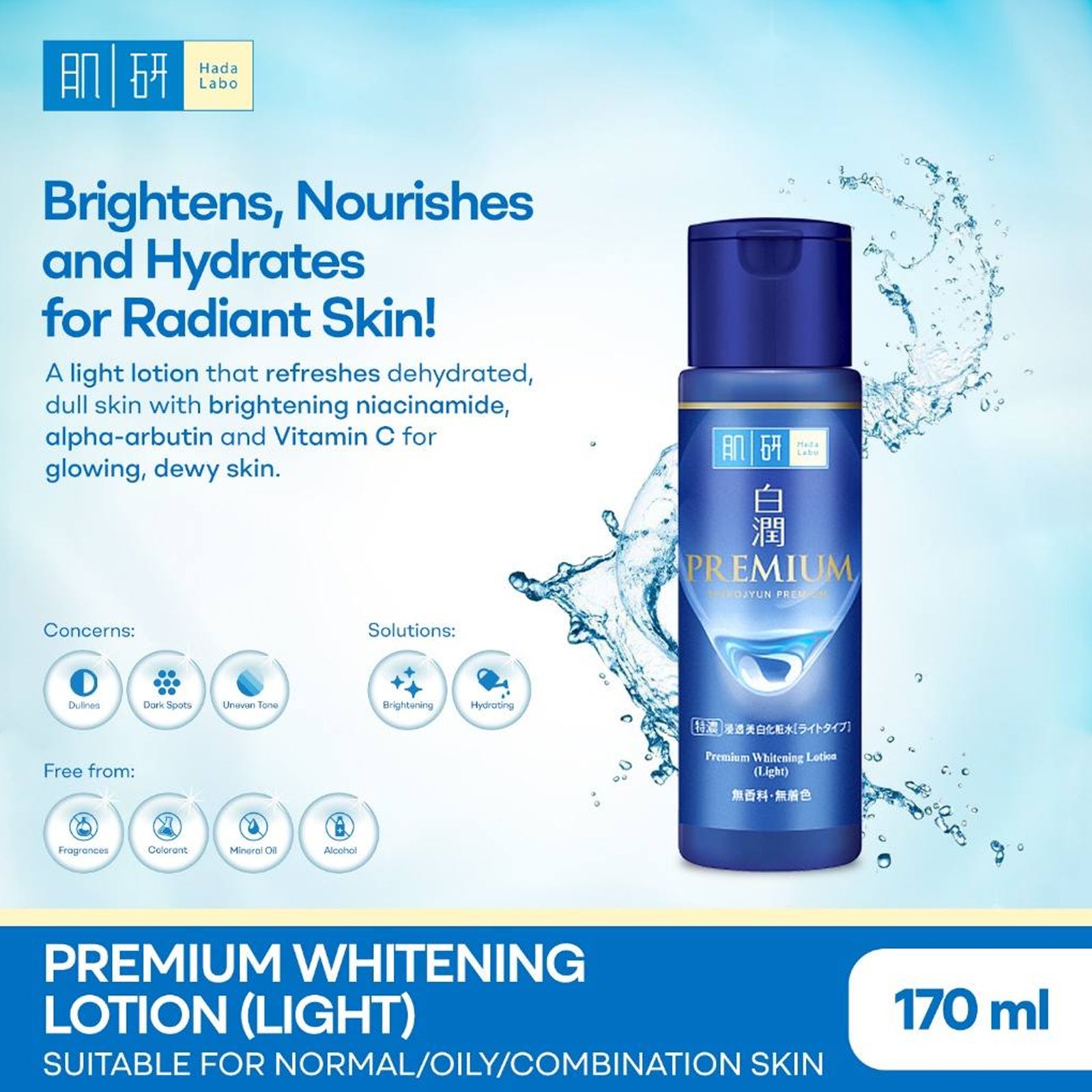 Hada Labo Shirojyun Premium Whitening Lotion Light