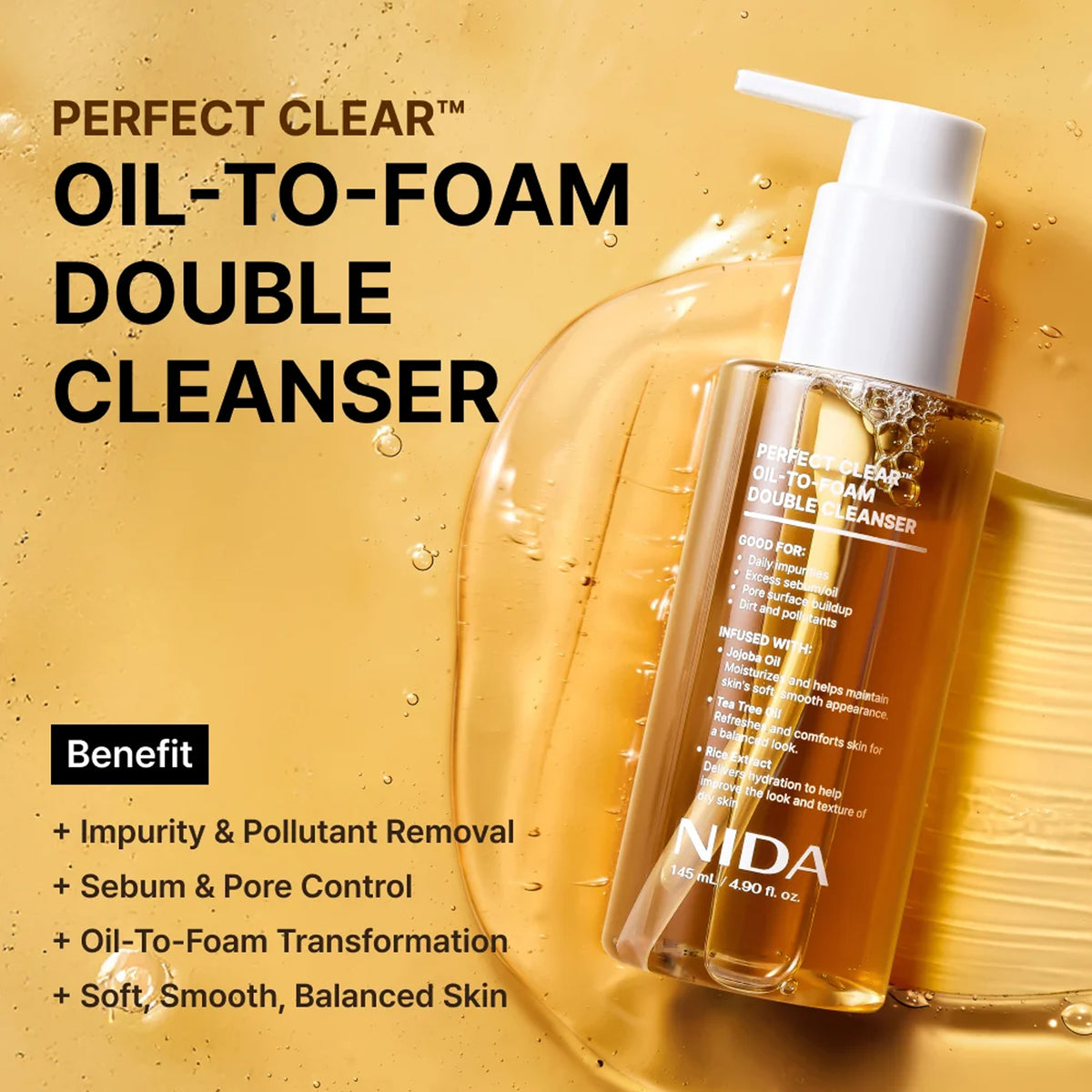 NIDA Perfect Clear Oil-to-Foam Double Cleanser