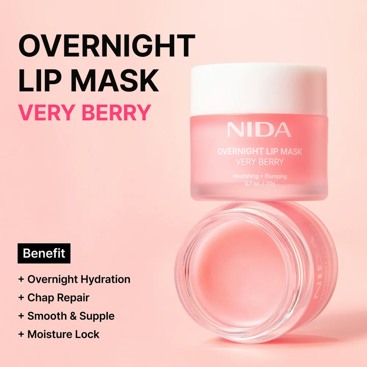 NIDA Overnight Lip Mask Very Berry