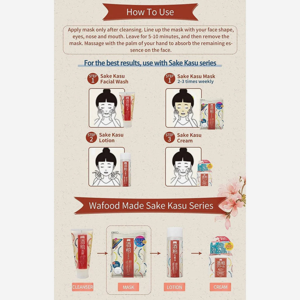 Wafood Made Sake Kasu Sheet Mask